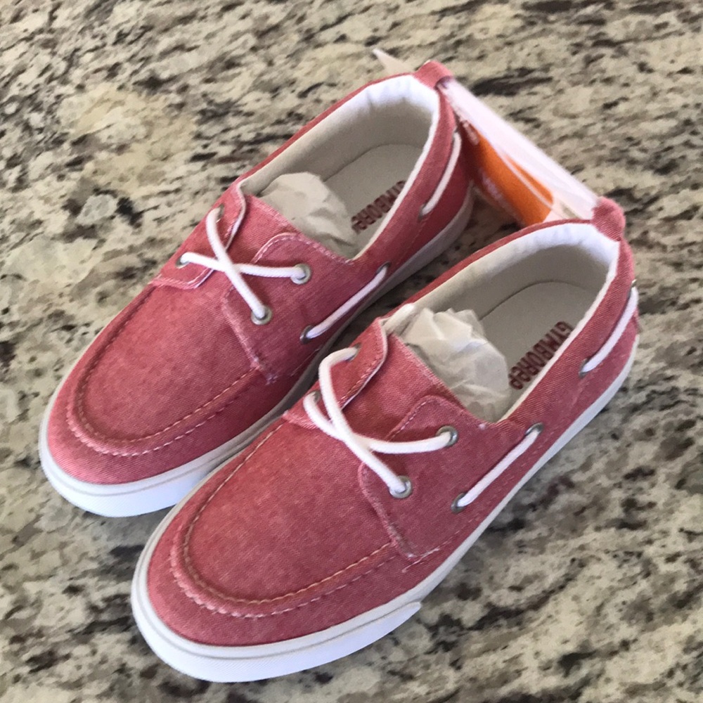 Brand new Gymboree sunset orange boat shoes kids 2